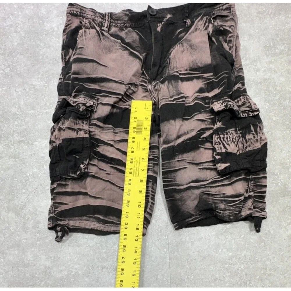 Y2K XIYUHUANGZU Vtg Vintage Men's 34 Pink Black Baggy Cargo Gorpcore Shorts Rare